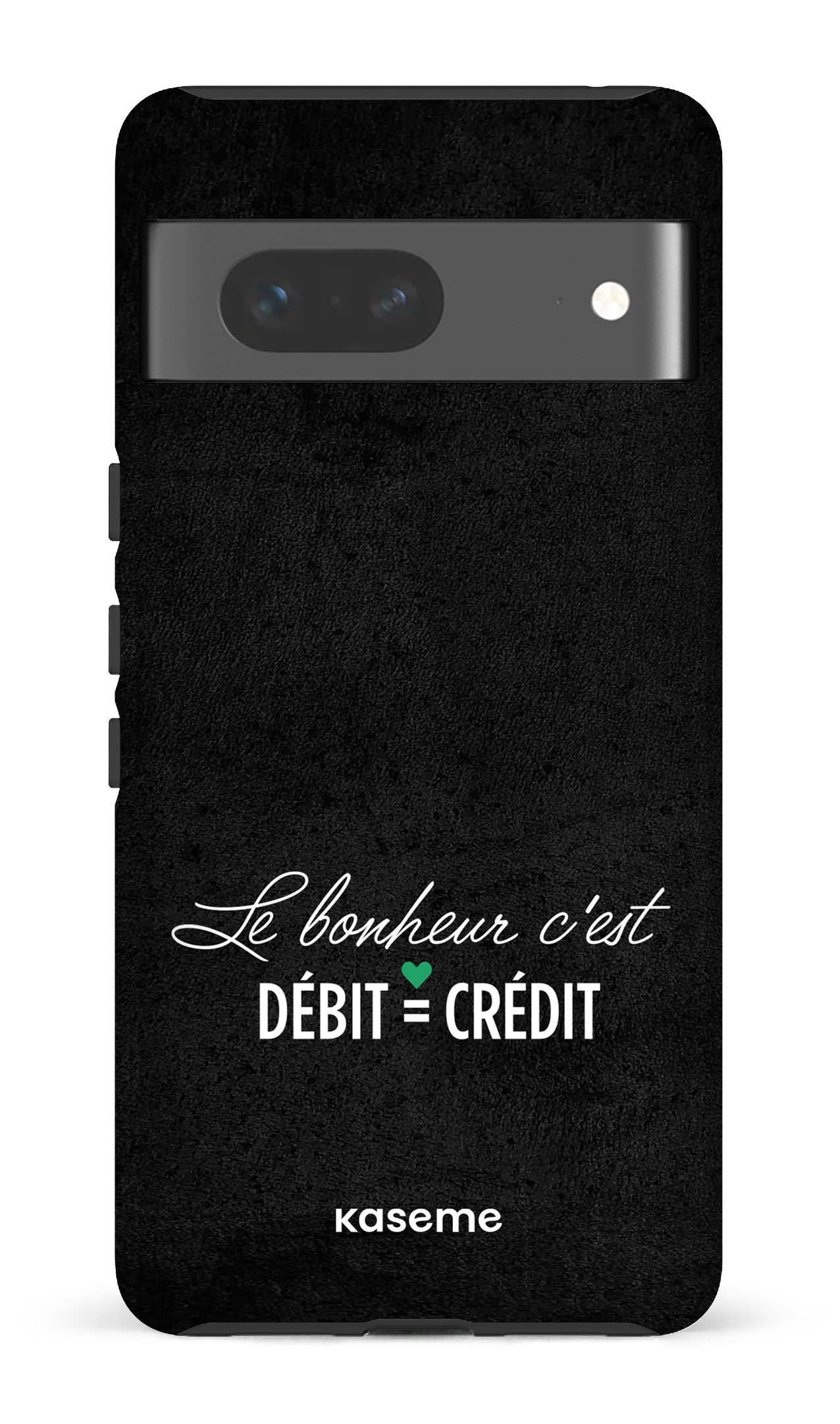 Le bonheur c'est débit = crédit (noir) - Google Pixel 7 Tough Gloss