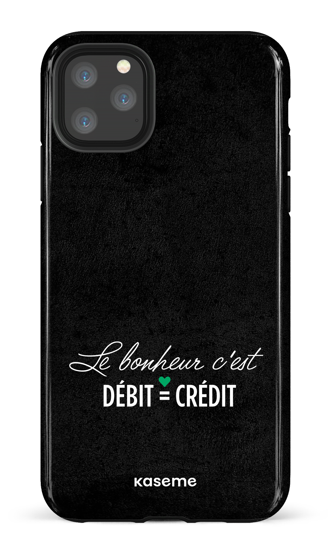Le bonheur c'est débit = crédit (noir) - iPhone 11 Pro Max Tough
