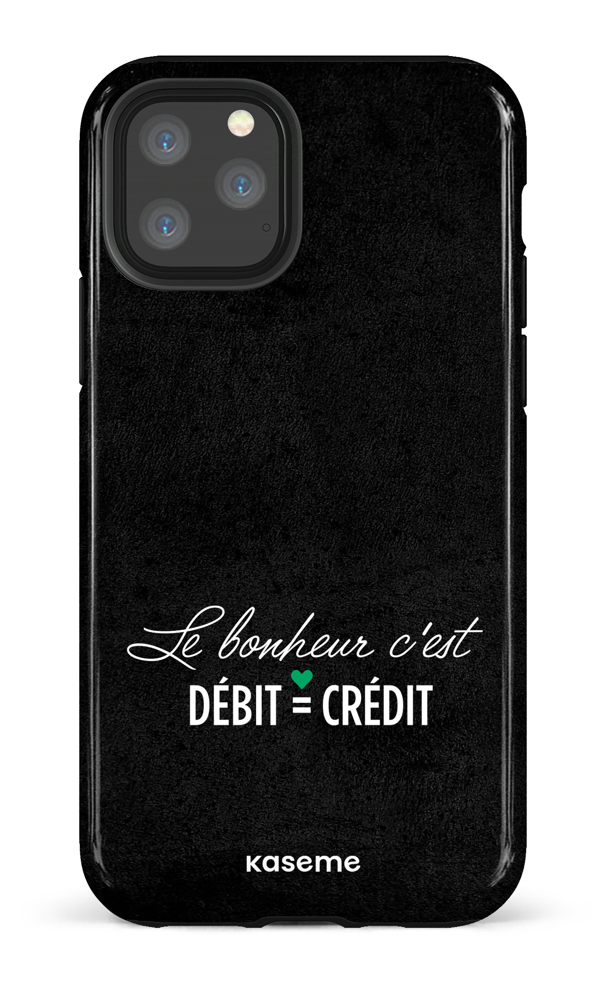 Le bonheur c'est débit = crédit (noir) - iPhone 11 Pro Tough