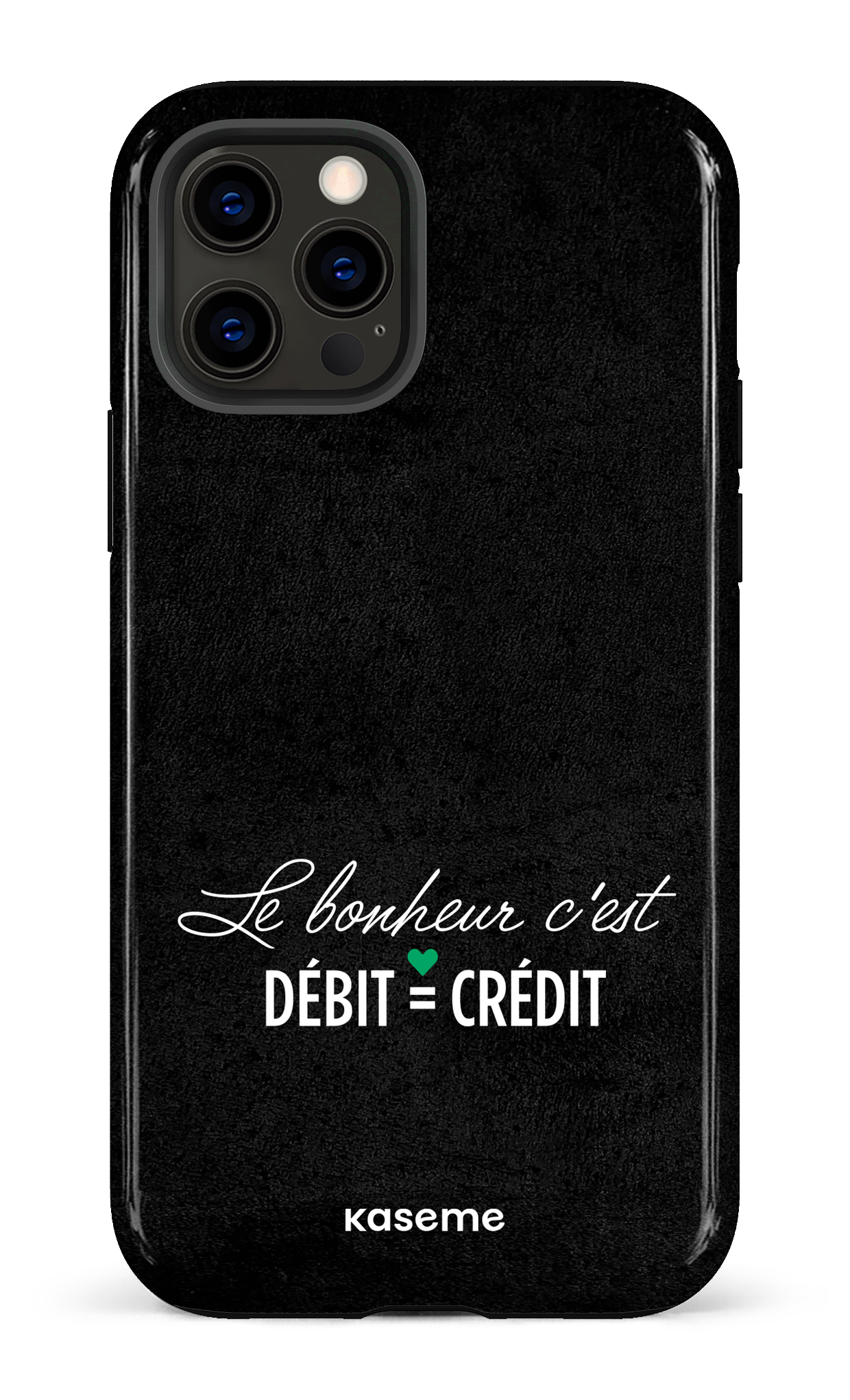 Le bonheur c'est débit = crédit (noir) - iPhone 12 Pro Tough