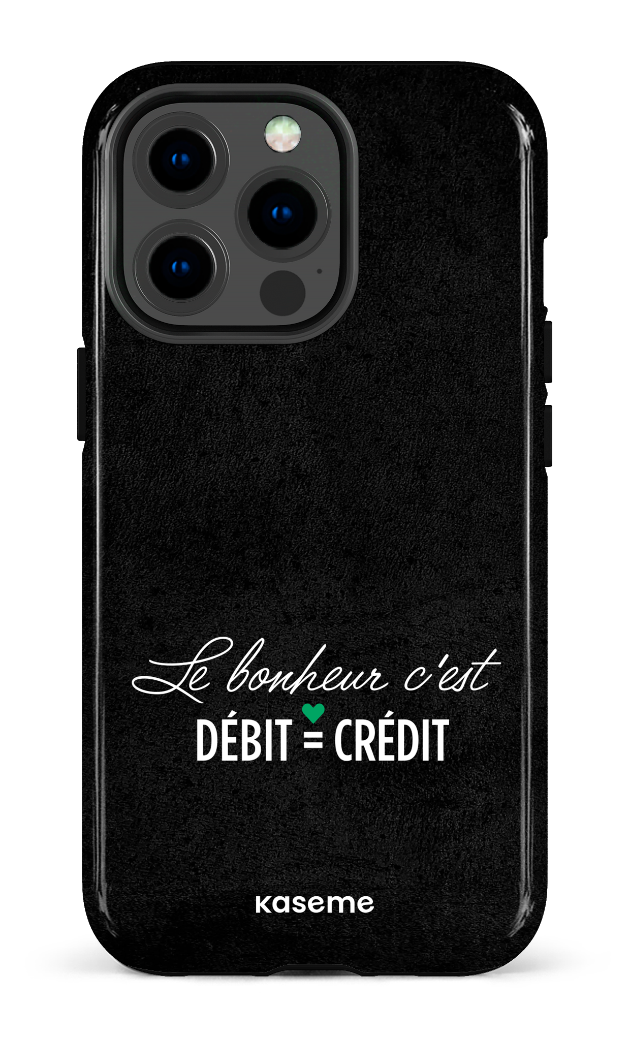 Le bonheur c'est débit = crédit (noir) - iPhone 13 pro Tough