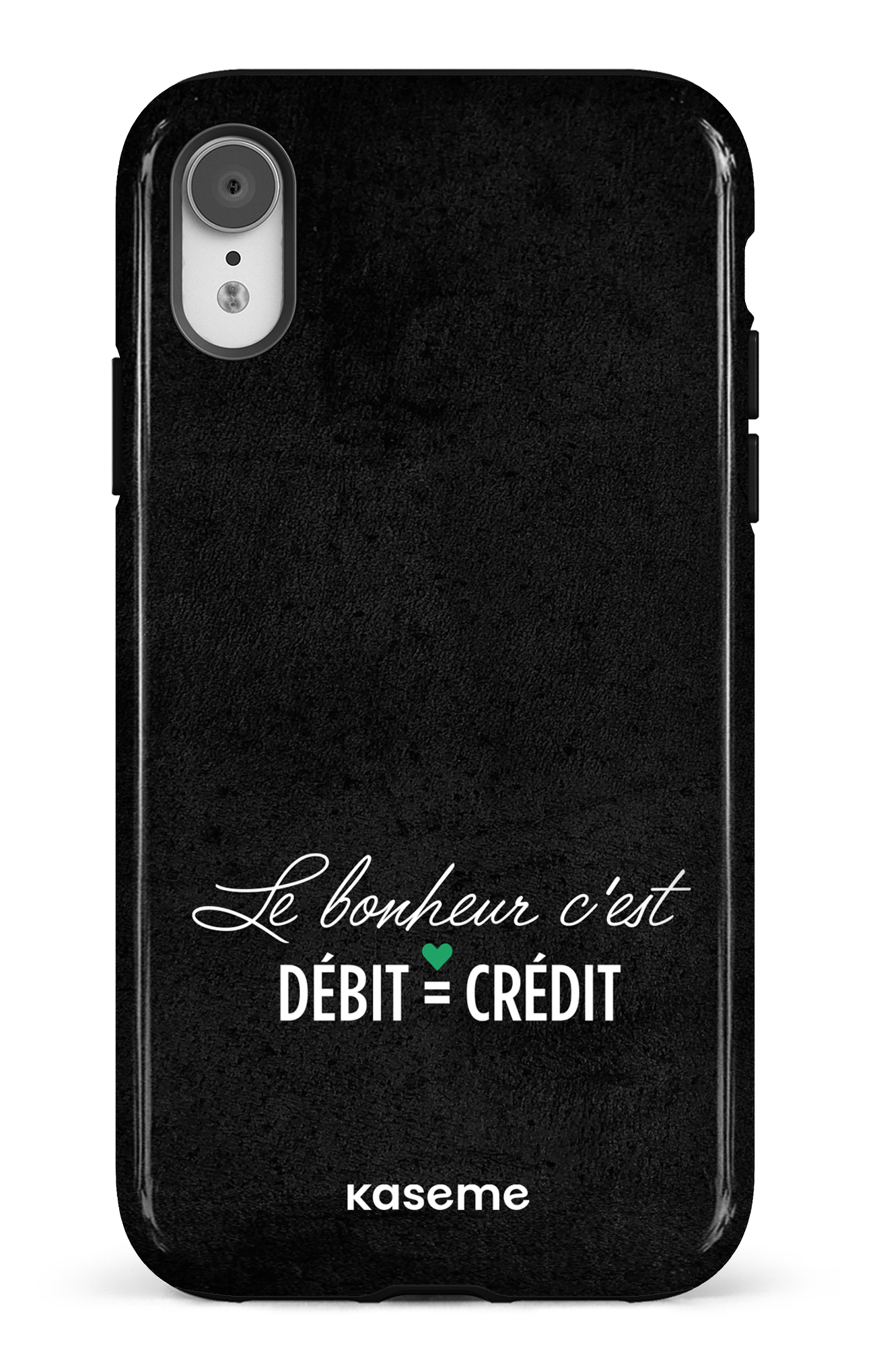 Le bonheur c'est débit = crédit (noir) - iPhone XR Tough
