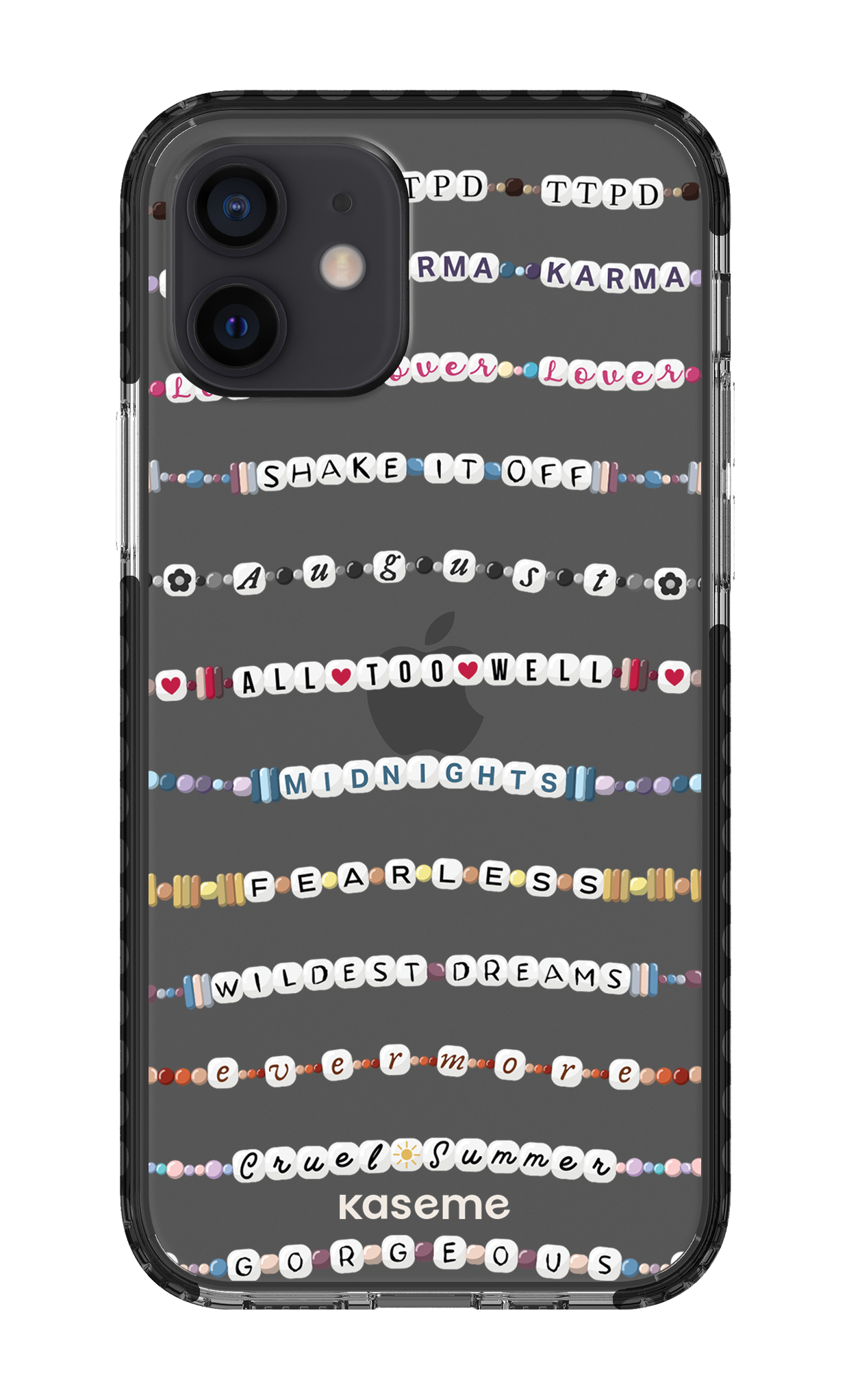 Love Story Clear Case - iPhone 12 Clear Case - Black