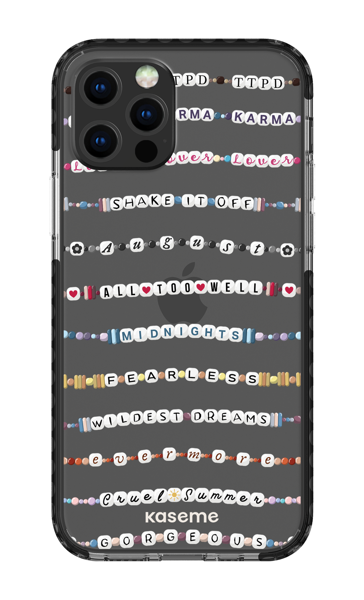 Love Story Clear Case - iPhone 12 pro Clear Case Black