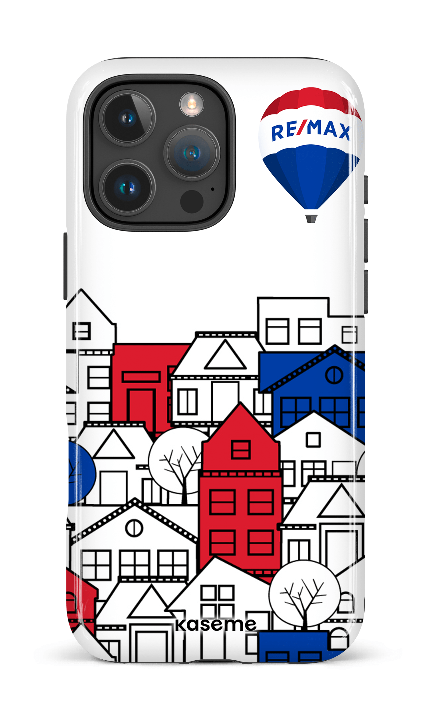 iPhone 16 Pro Max Impact Case Bâtiments RE/MAX Blanc -