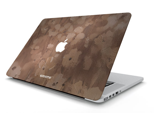 Mocha Bloom MacBook Skin
