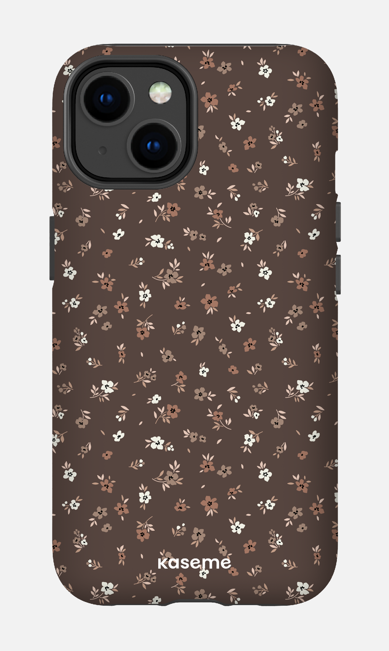 Porcelain blossom Mocha - iPhone 14 Tough Matte