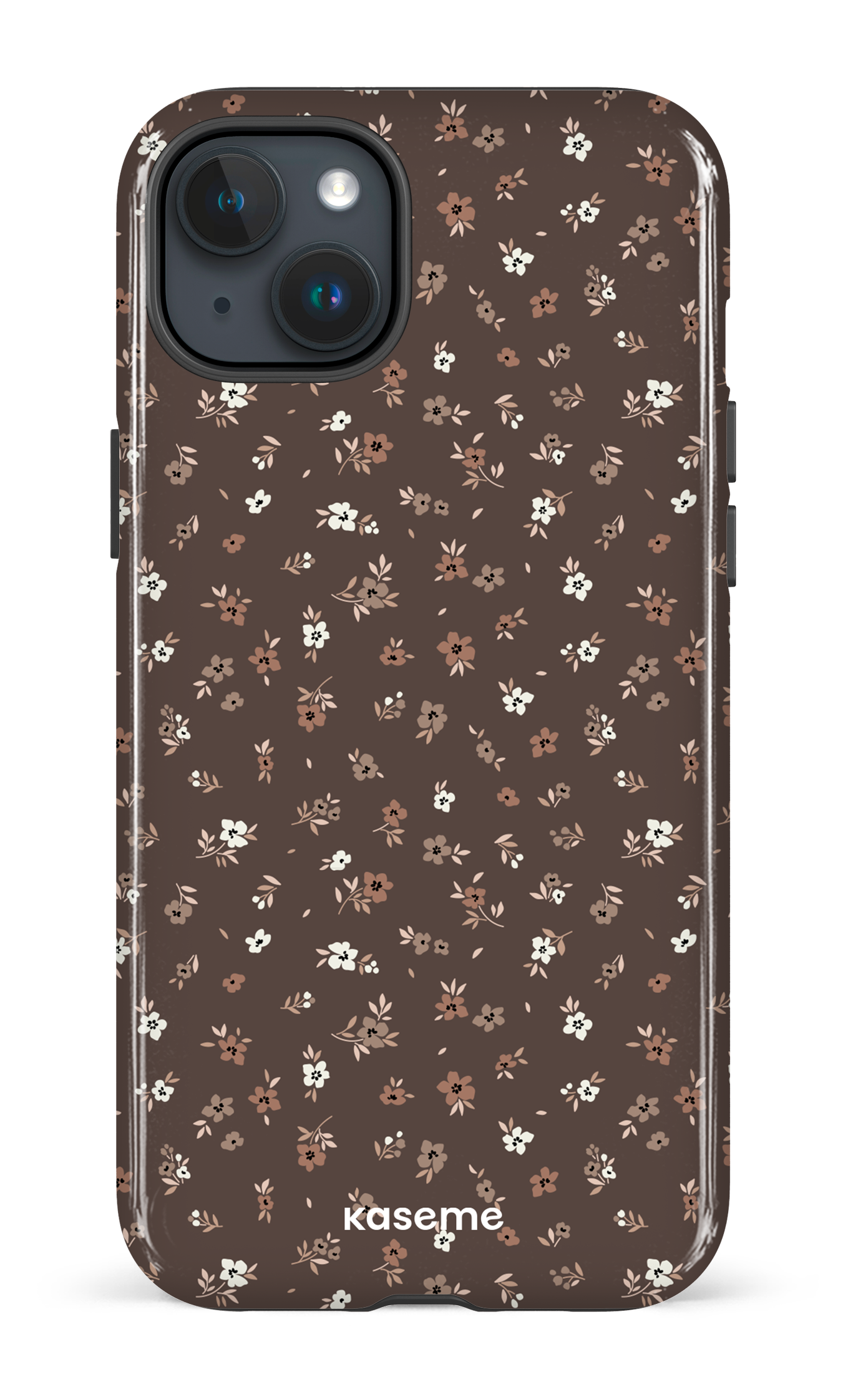 Porcelain blossom Mocha - iPhone 15 Plus Tough