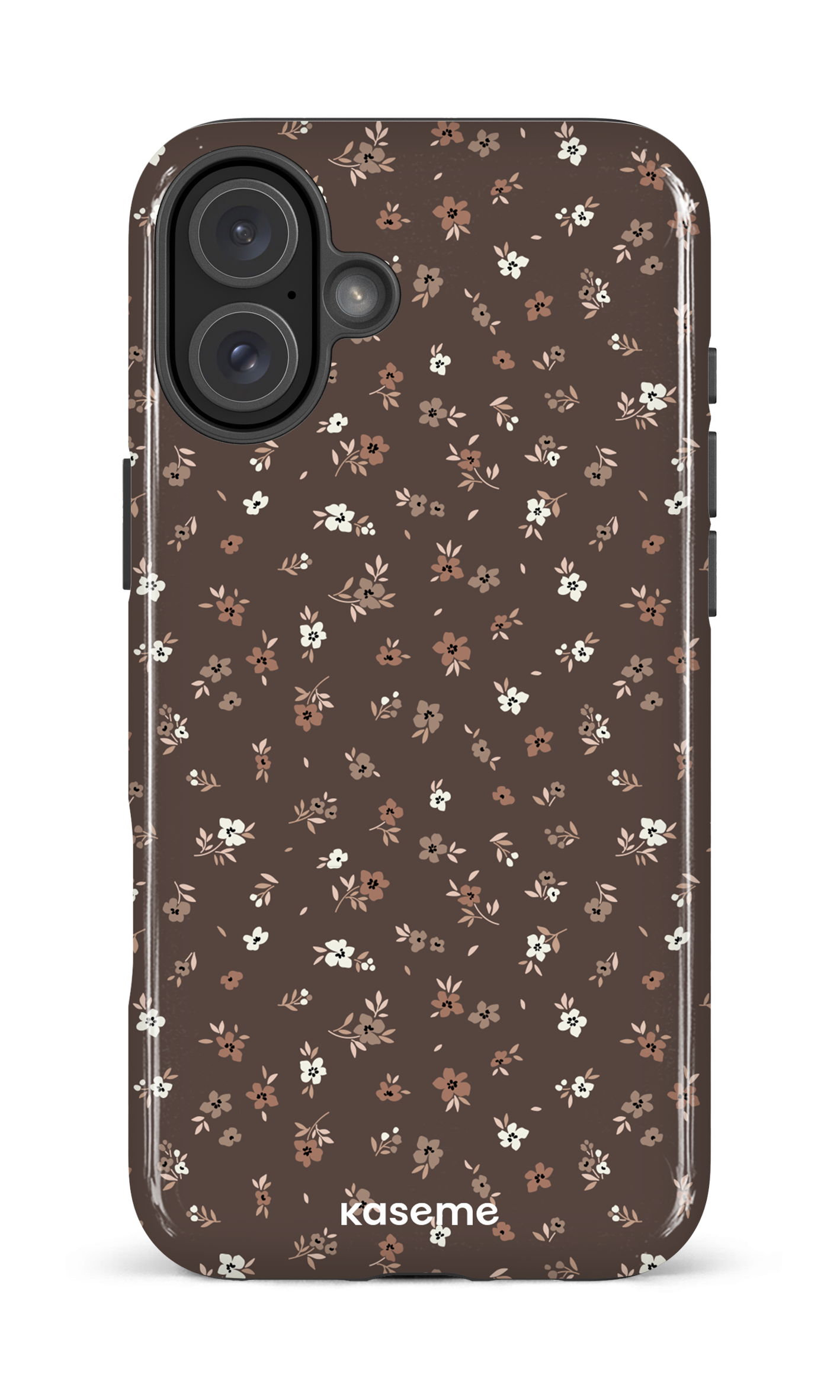 Porcelain blossom Mocha - iPhone 16 Plus Impact Case