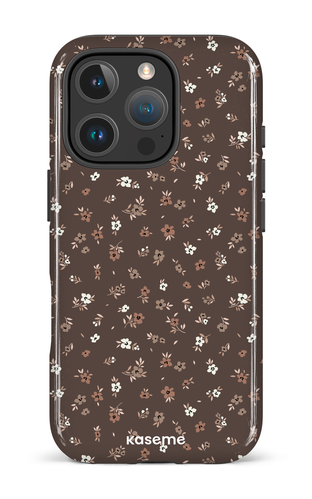 Porcelain blossom Mocha - iPhone 16 Pro Impact Case