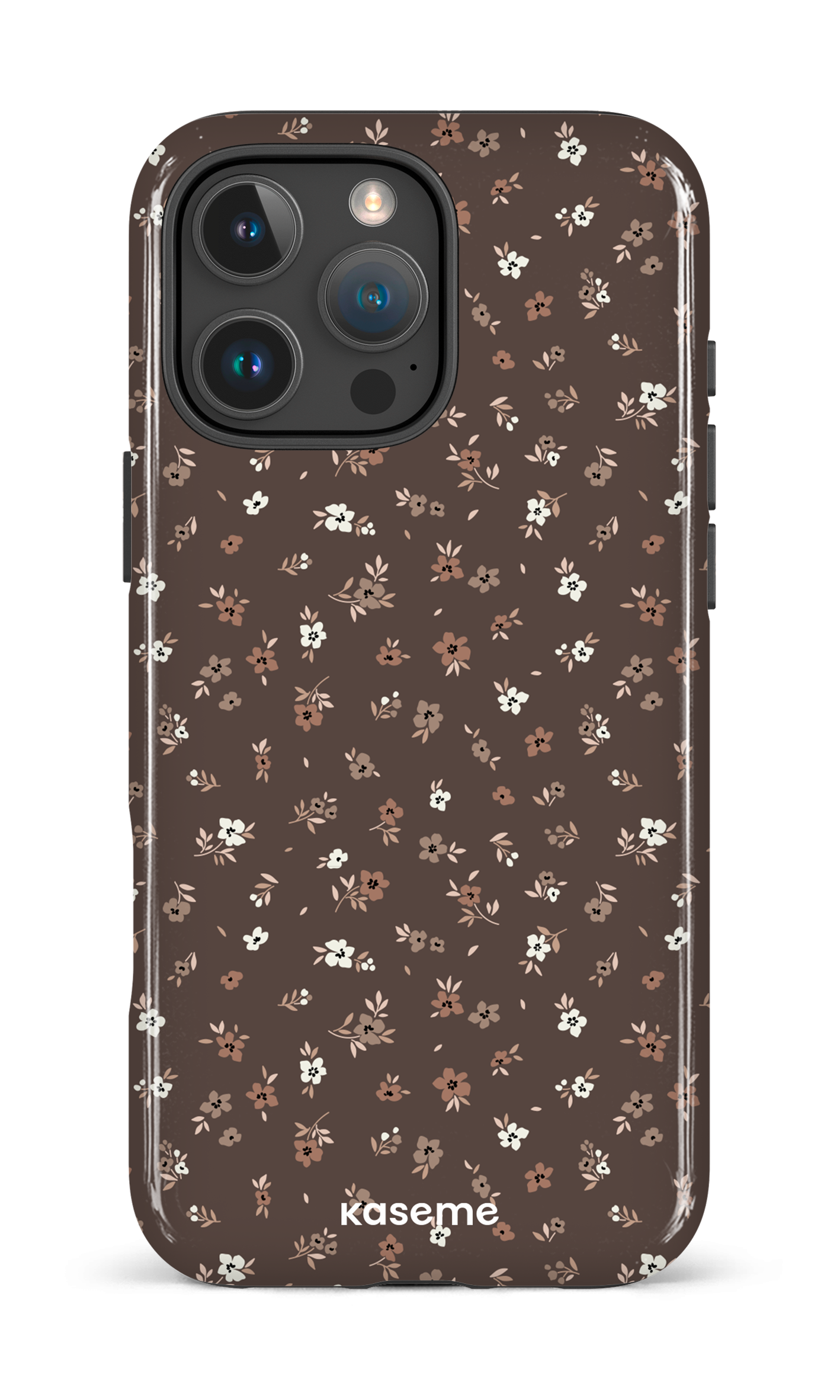 Porcelain blossom Mocha - iPhone 16 Pro Max Impact Case