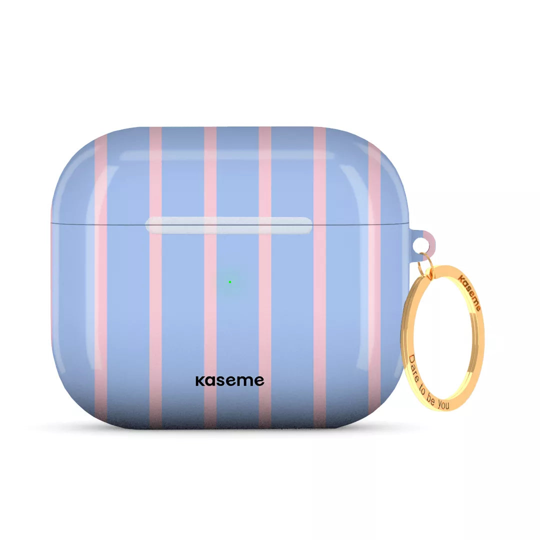 SKU Interne seulement AP-3RD-G | R-GLD Dolce Striscia Blue AirPods Case -