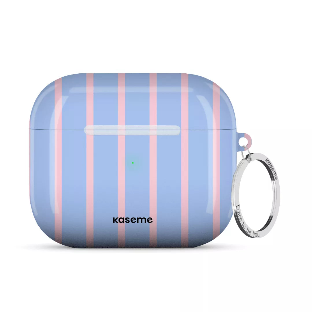 SKU Interne seulement AP-3RD-M | R-SLV Dolce Striscia Blue AirPods Case -