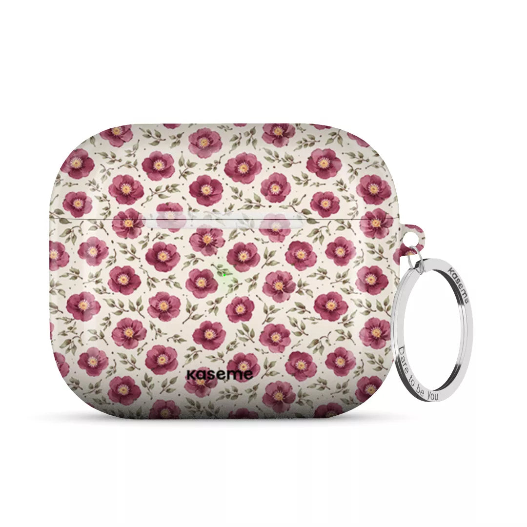 SKU Interne seulement AP-3RD-M | R-SLV Ruby Bloom AirPods Case -