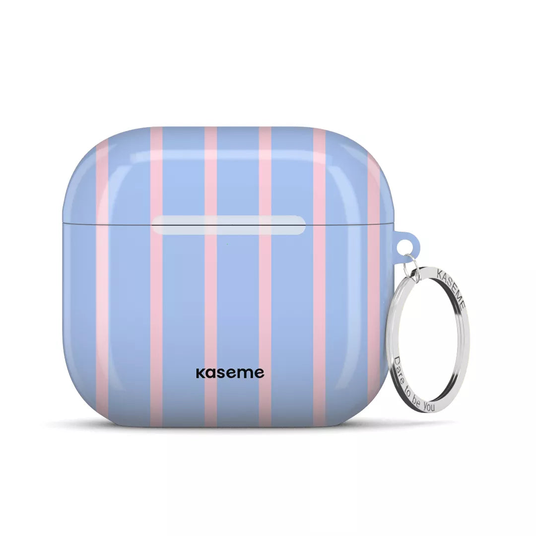 SKU Interne seulement AP-4-G | R-SLV Dolce Striscia Blue AirPods Case -
