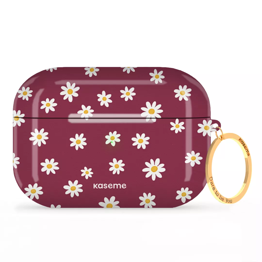 SKU Interne seulement AP-P-M| R-GLD Amara Burgundy AirPods Case -