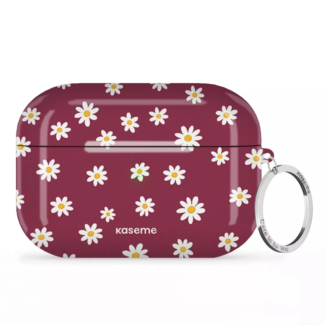 SKU Interne seulement AP-P-M| R-SLV Amara Burgundy AirPods Case -