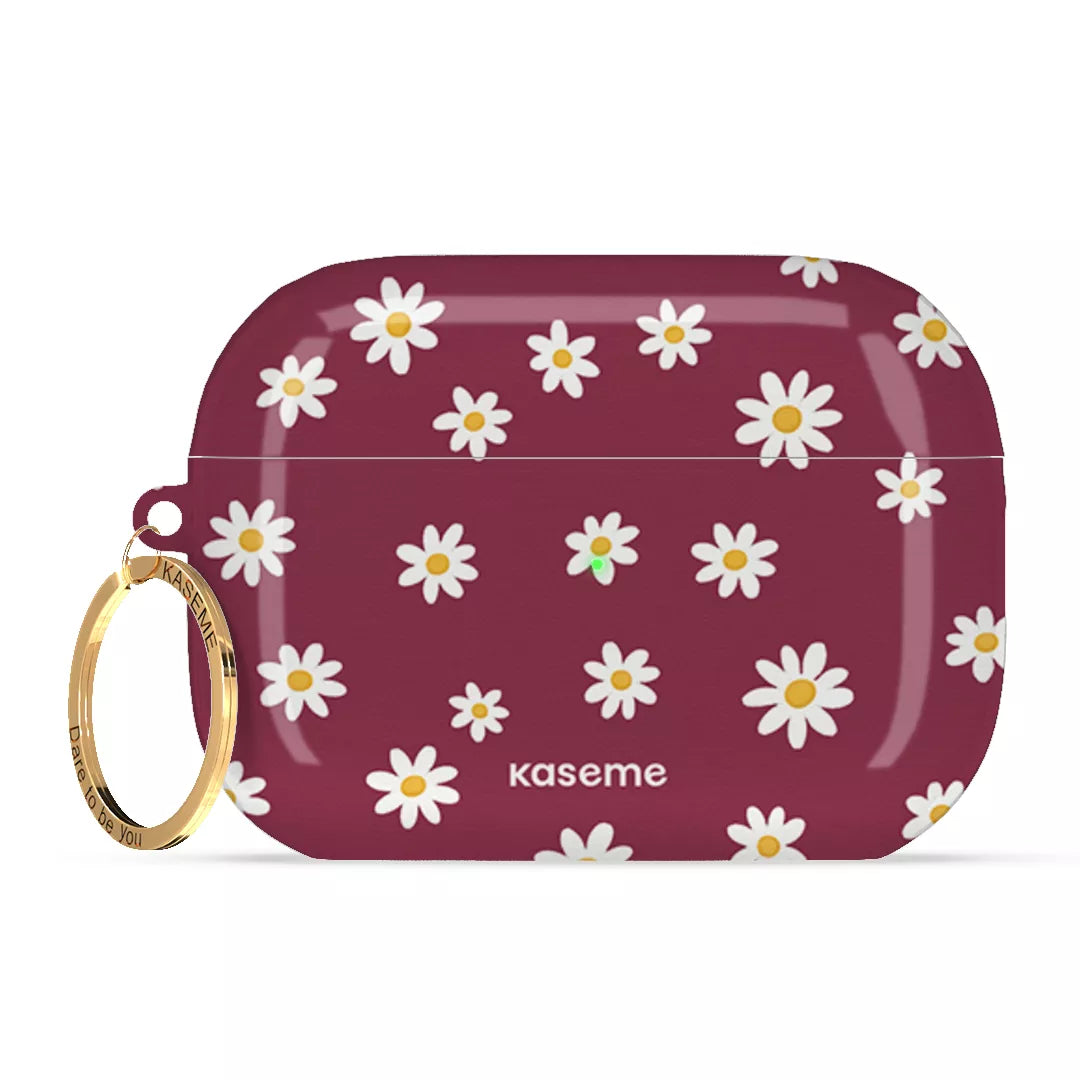SKU Interne seulement AP-P3-G| R-GLD Amara Burgundy AirPods Case -