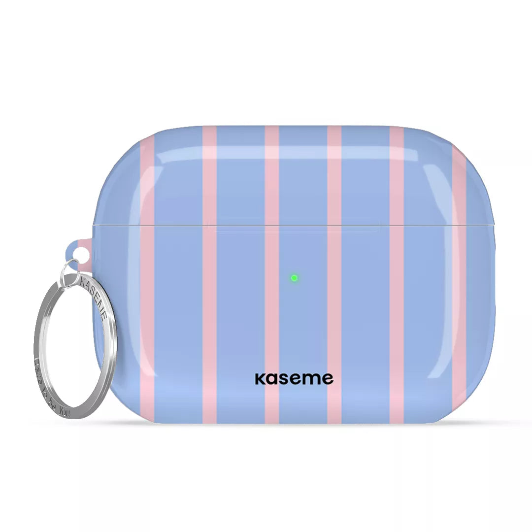 SKU Interne seulement AP-P3-G| R-SLV Dolce Striscia Blue AirPods Case -