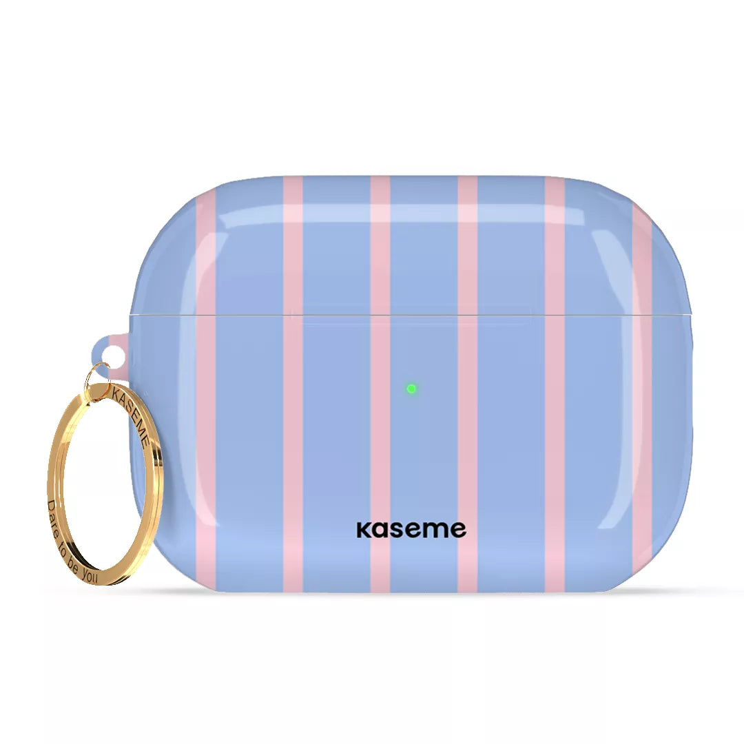 SKU Interne seulement AP-P3-M| R-GLD Dolce Striscia Blue AirPods Case -