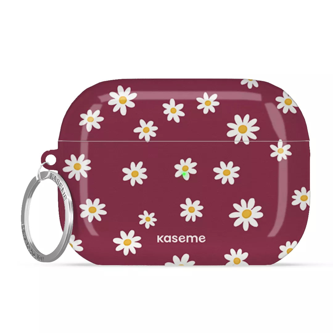 SKU Interne seulement AP-P3-M| R-SLV Amara Burgundy AirPods Case -