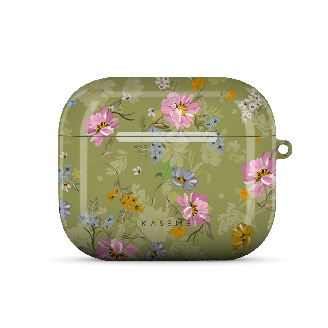 Seasonal Florals Green by Ellenkatie_ AirPods case
