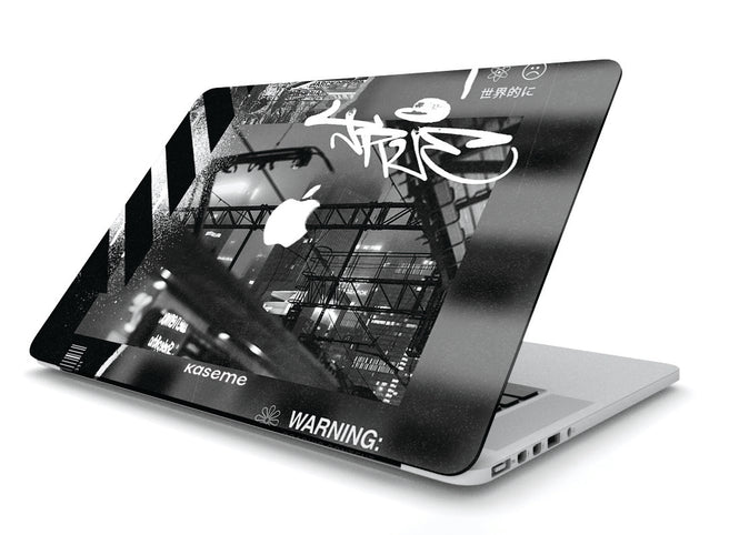 Warning MacBook skin