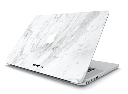White Marble MacBook skin