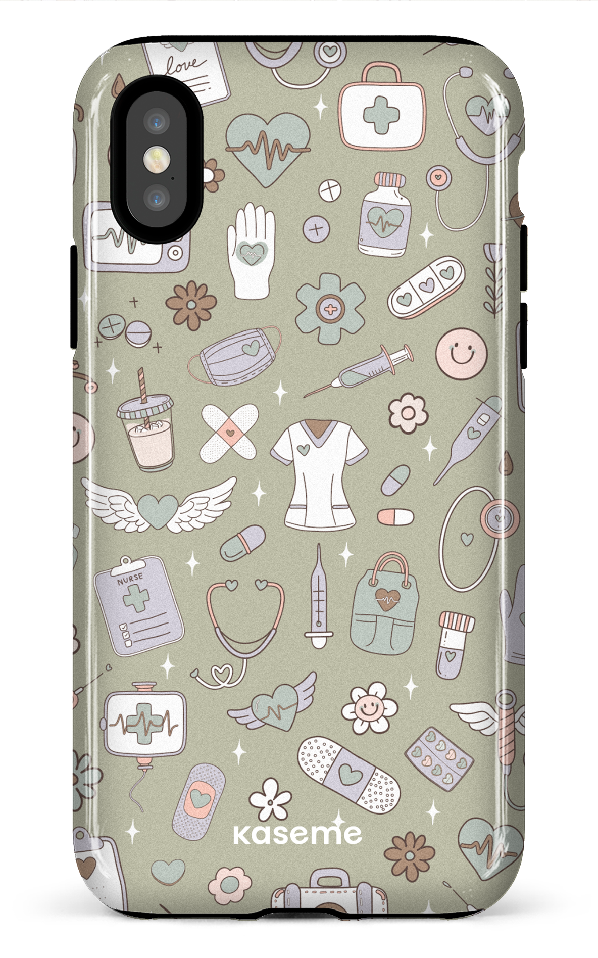 iPhone X/XS Tough Code Green -