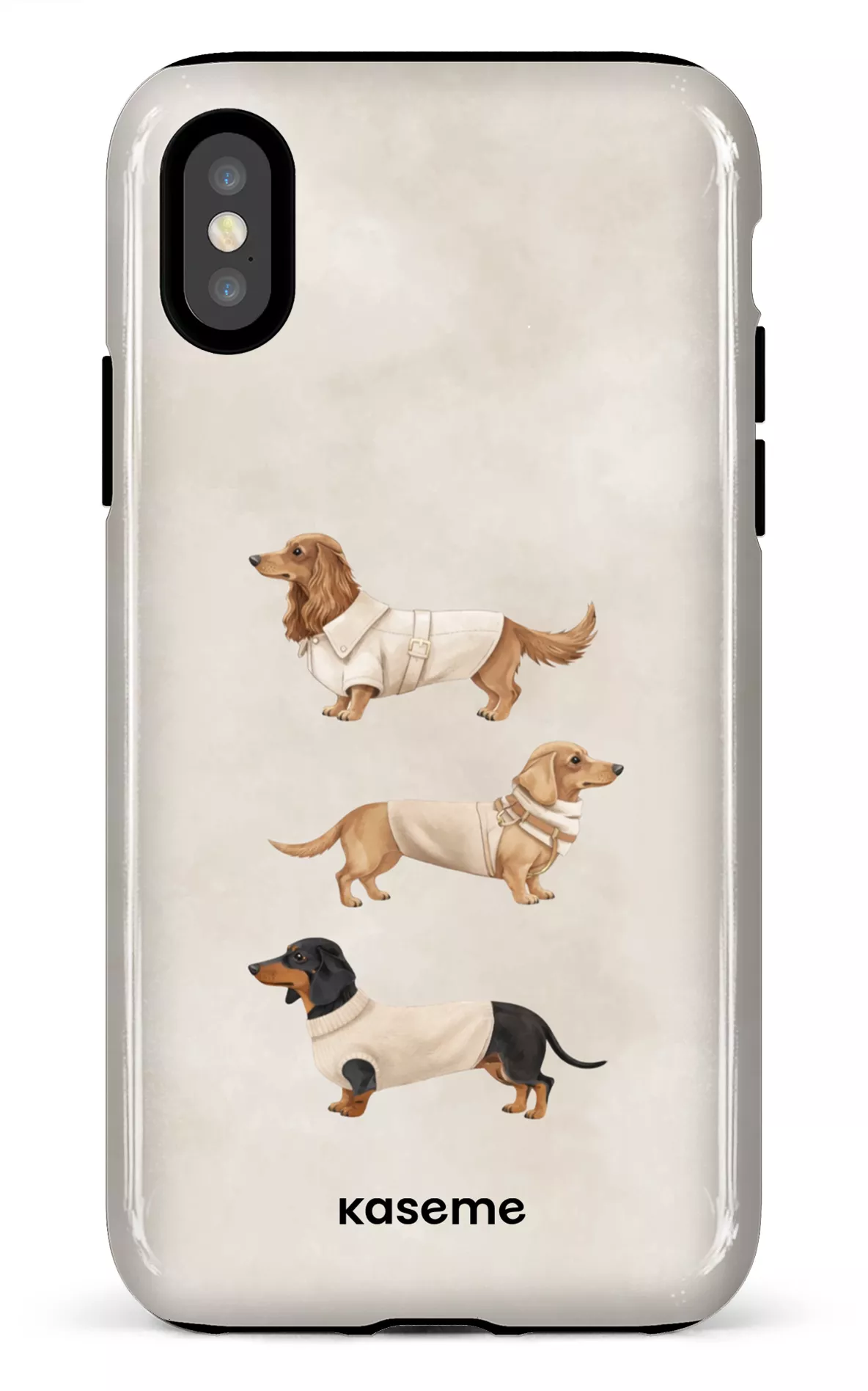 iPhone X/XS Tough Doxies Club Beige -