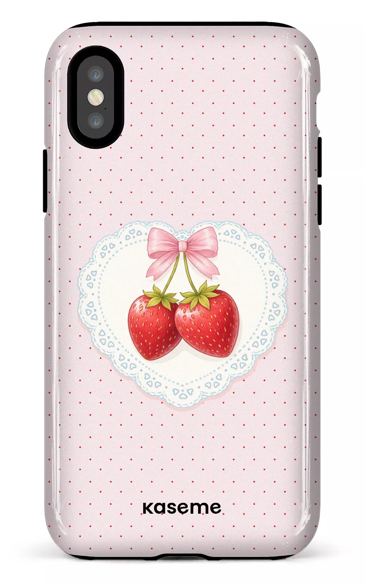 iPhone X/XS Tough Fresa Lace Pink -