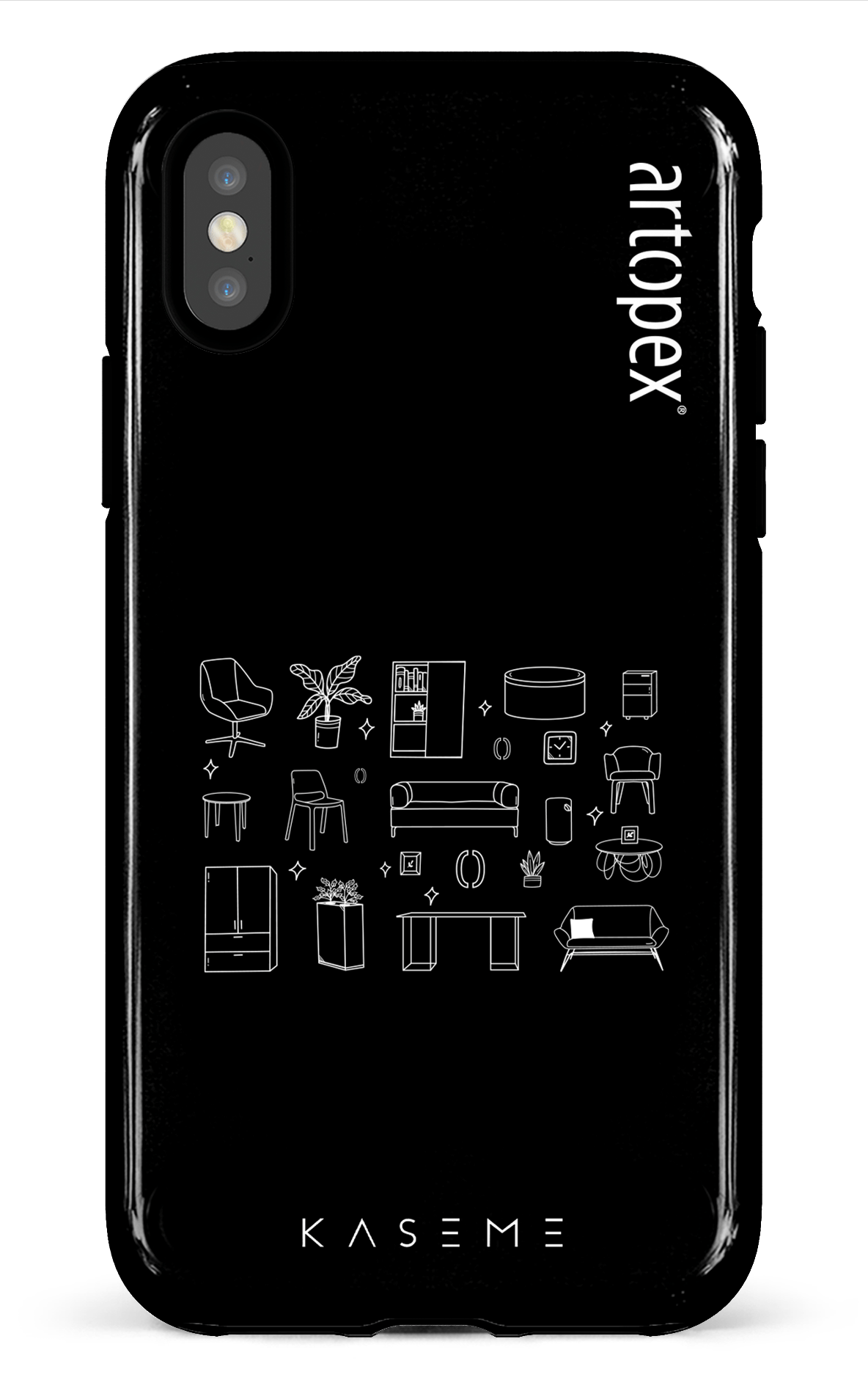 iPhone X/XS Tough L'essentiel noir par Artopex -