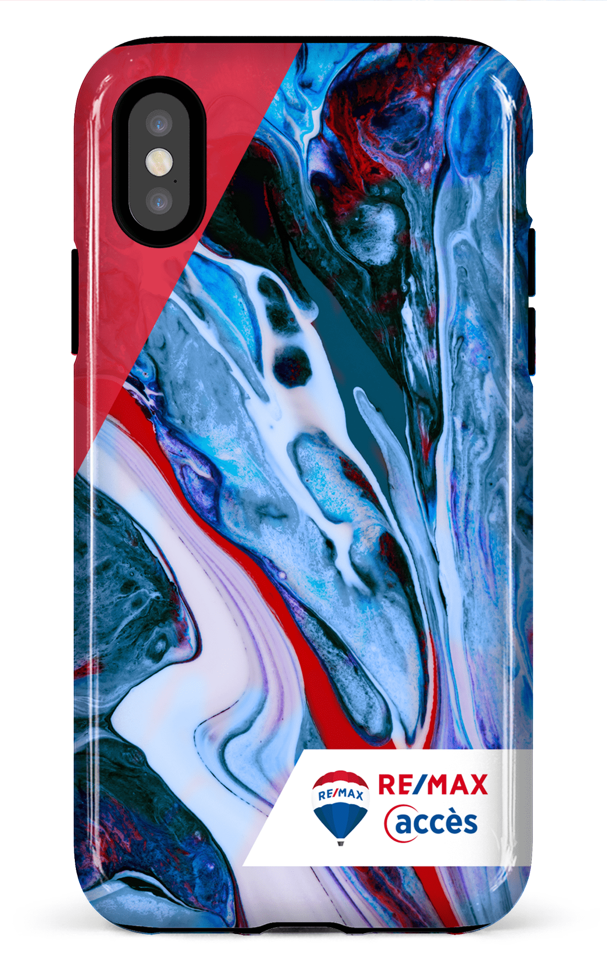 iPhone X/XS Tough Peinture marbrée claire -