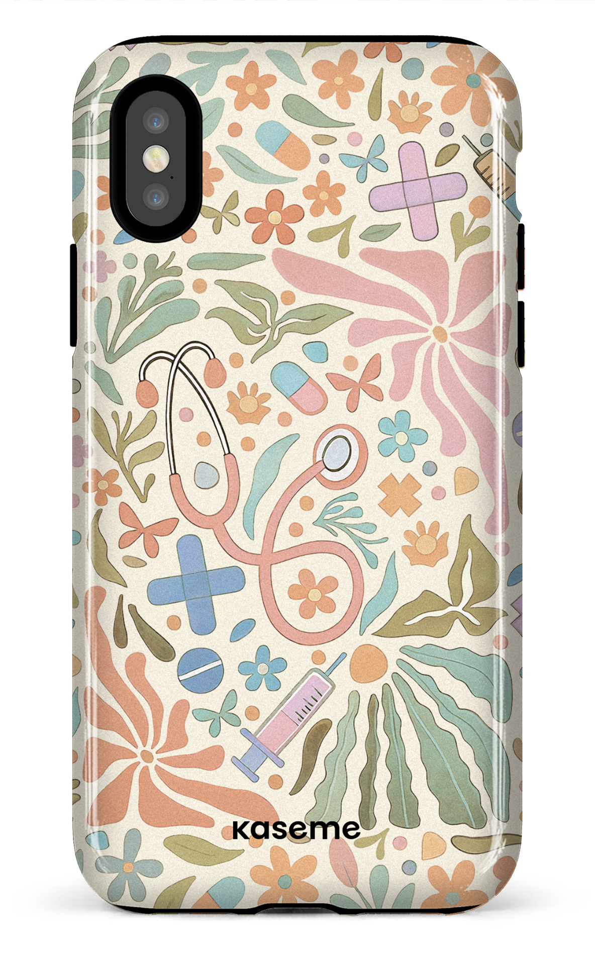 iPhone X/XS Tough VitaBloom Beige -