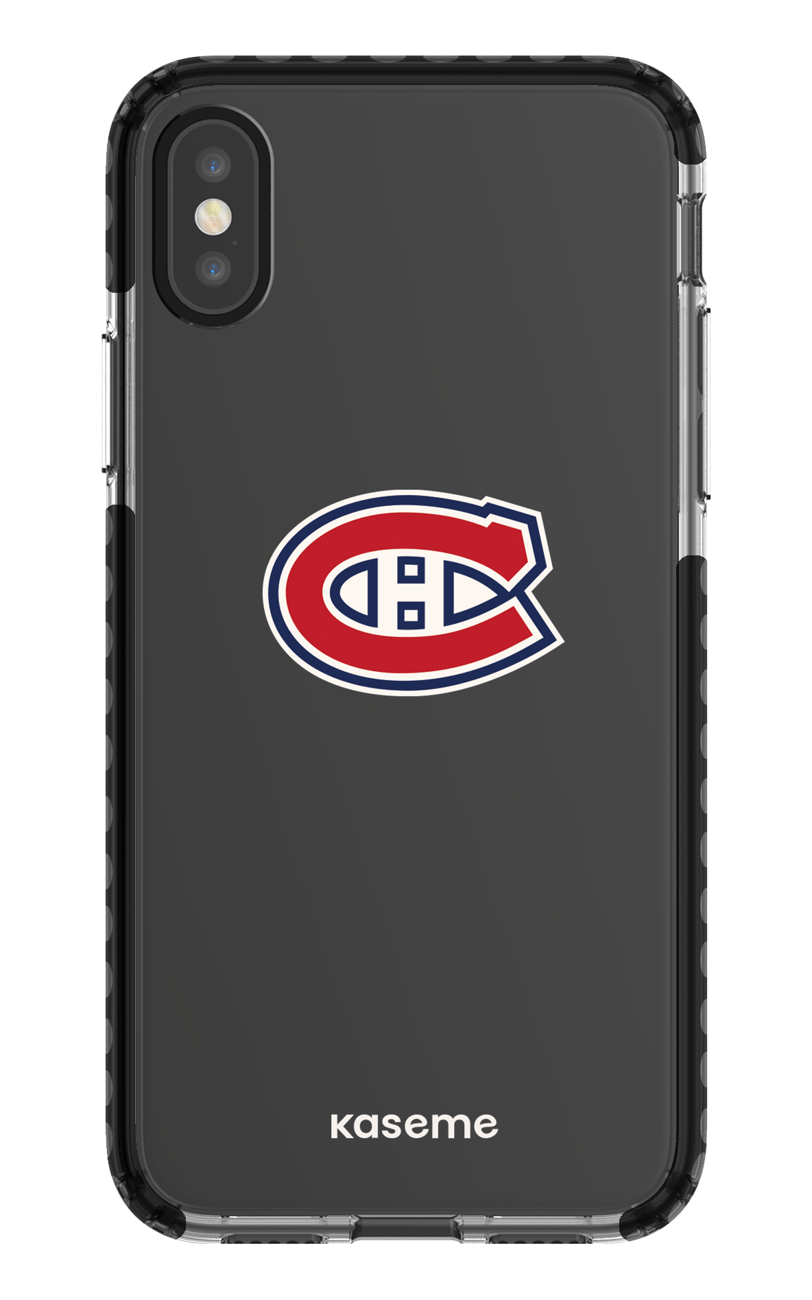 iPhone X/Xs Clear Case - Black Canadiens Logo Clear -