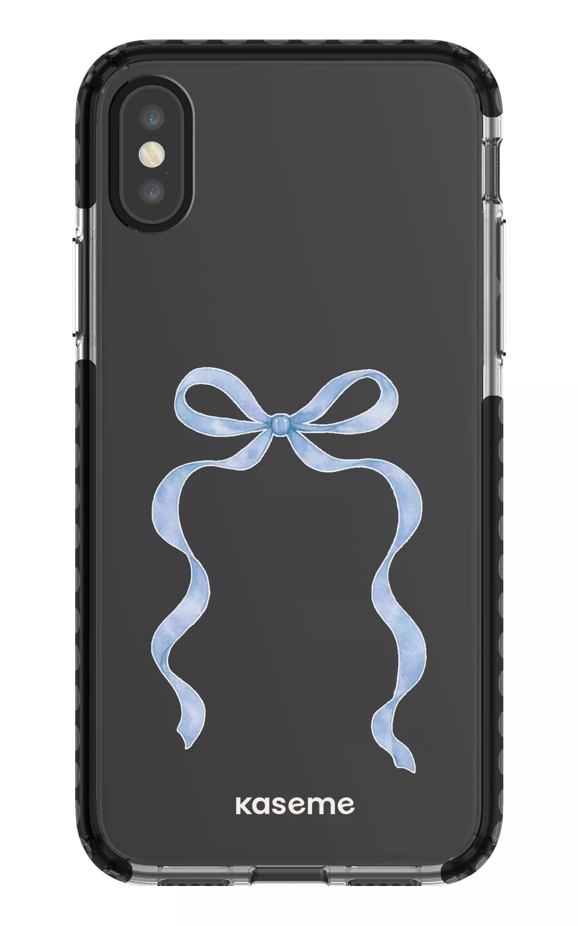 iPhone X/Xs Clear Case - Black Celeste Blue Clear Case -