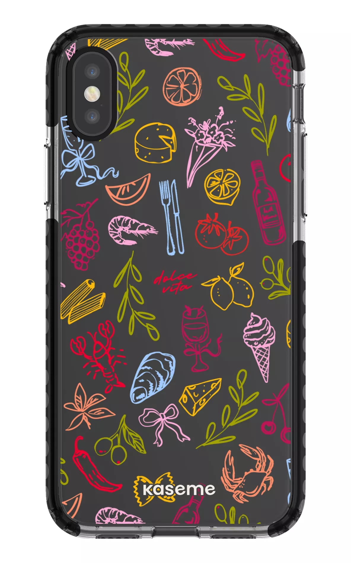 iPhone X/Xs Clear Case - Black Cucina Viva Clear Case -