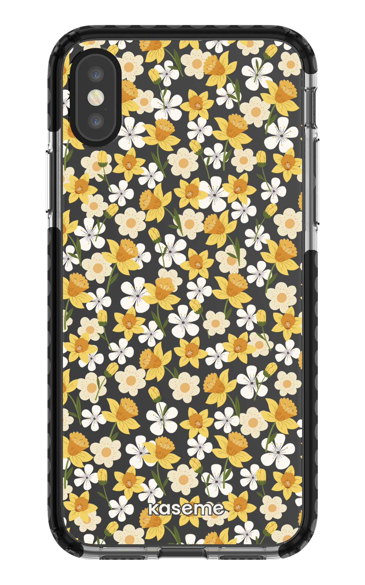 iPhone X/Xs Clear Case - Black Daffodil Clear Case -