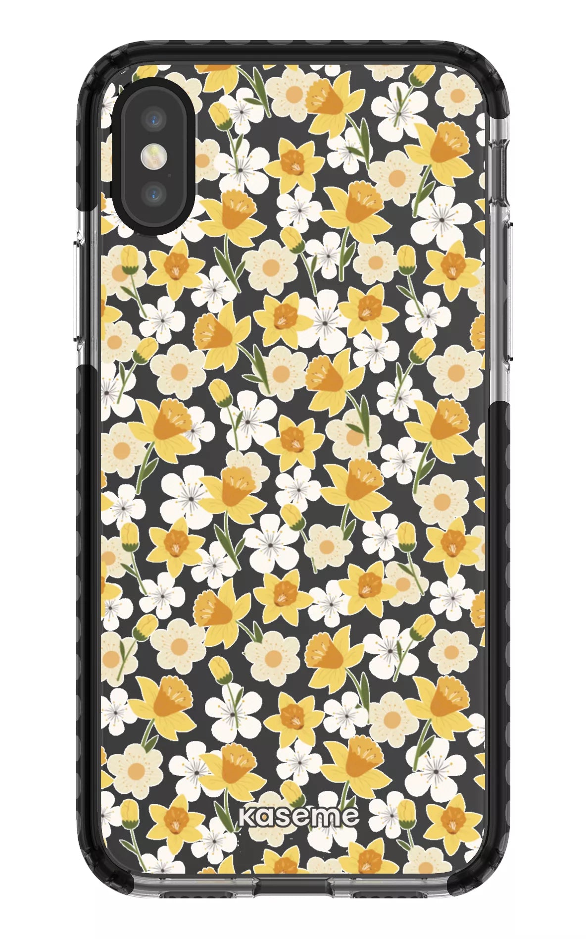 iPhone X/Xs Clear Case - Black Daffodil Clear Case -