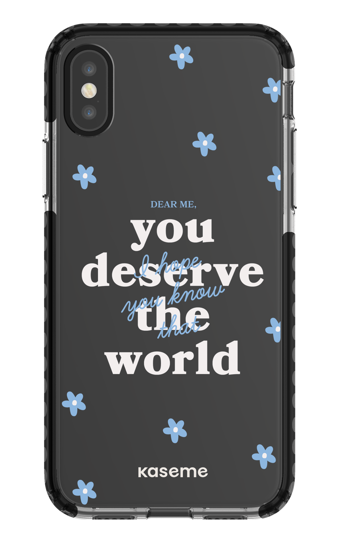 iPhone X/Xs Clear Case - Black Dear Me Clear Case -