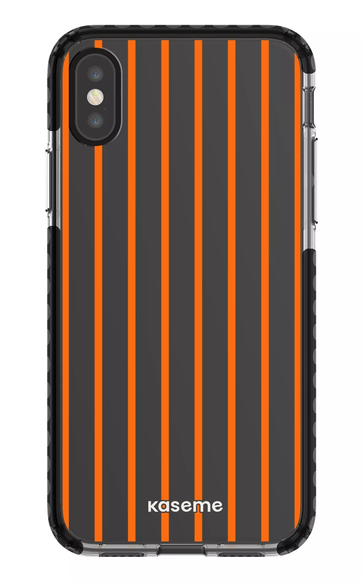 iPhone X/Xs Clear Case - Black Dolce Striscia Orange Clear Case -