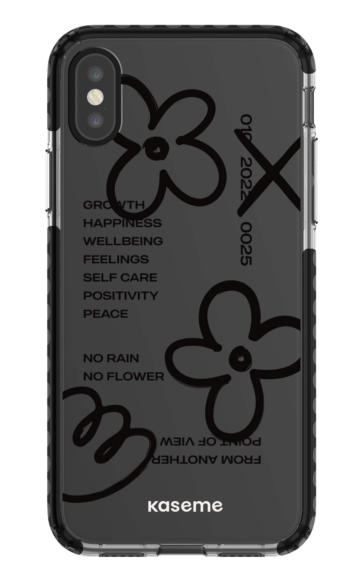 iPhone X/Xs Clear Case - Black Feelings black clear case -