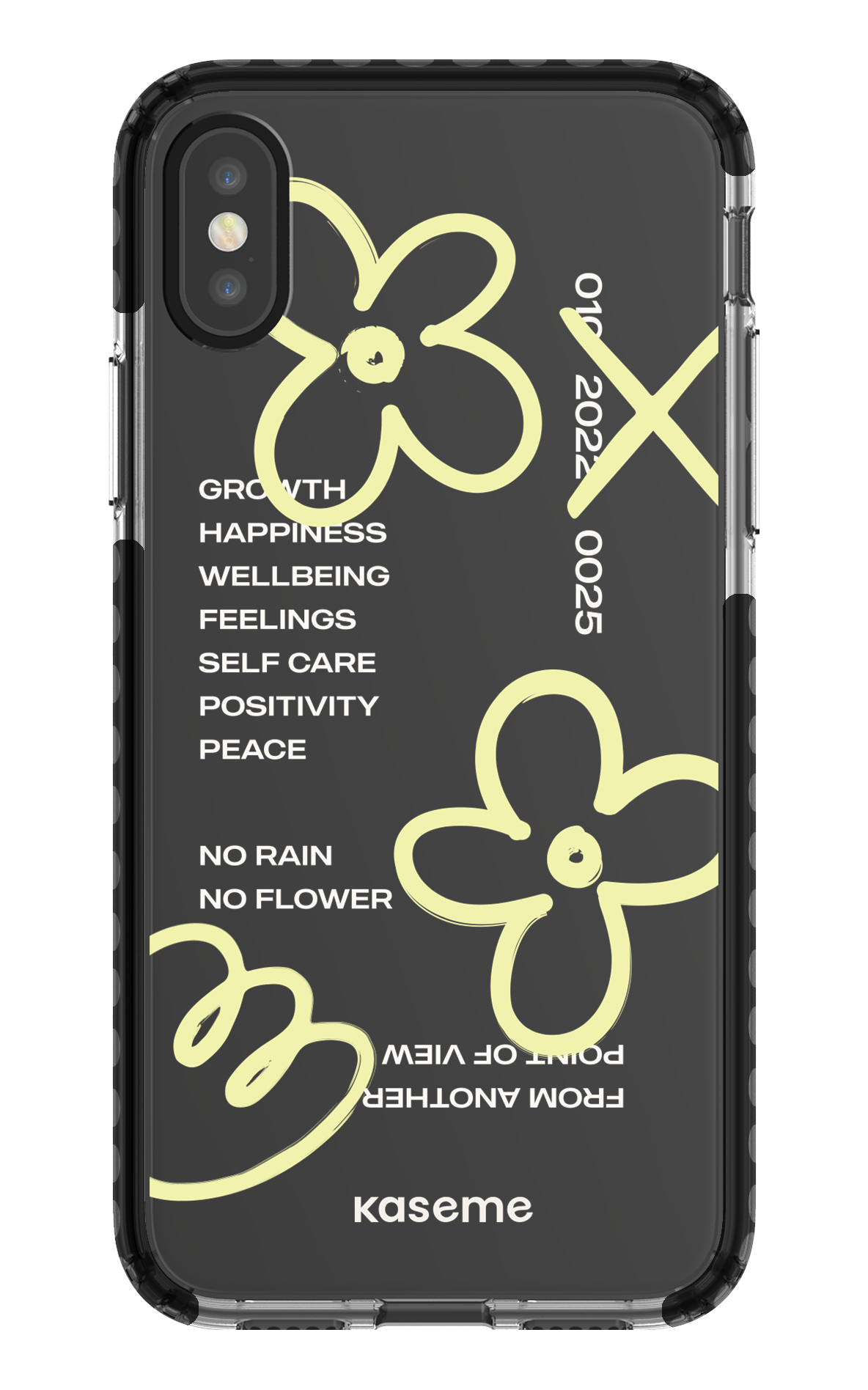 iPhone X/Xs Clear Case - Black Feelings clear case -