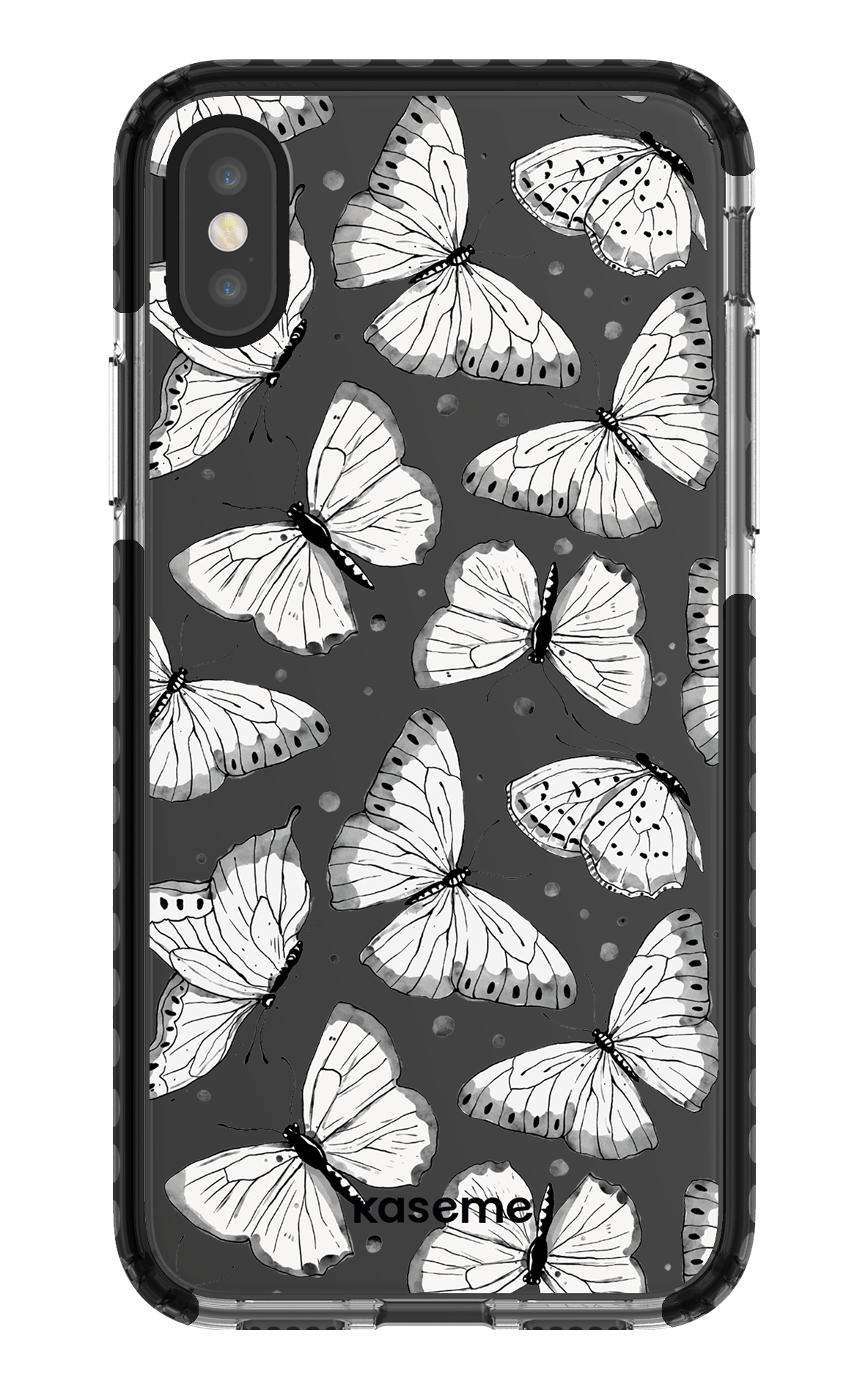 iPhone X/Xs Clear Case - Black Float Clear Case -