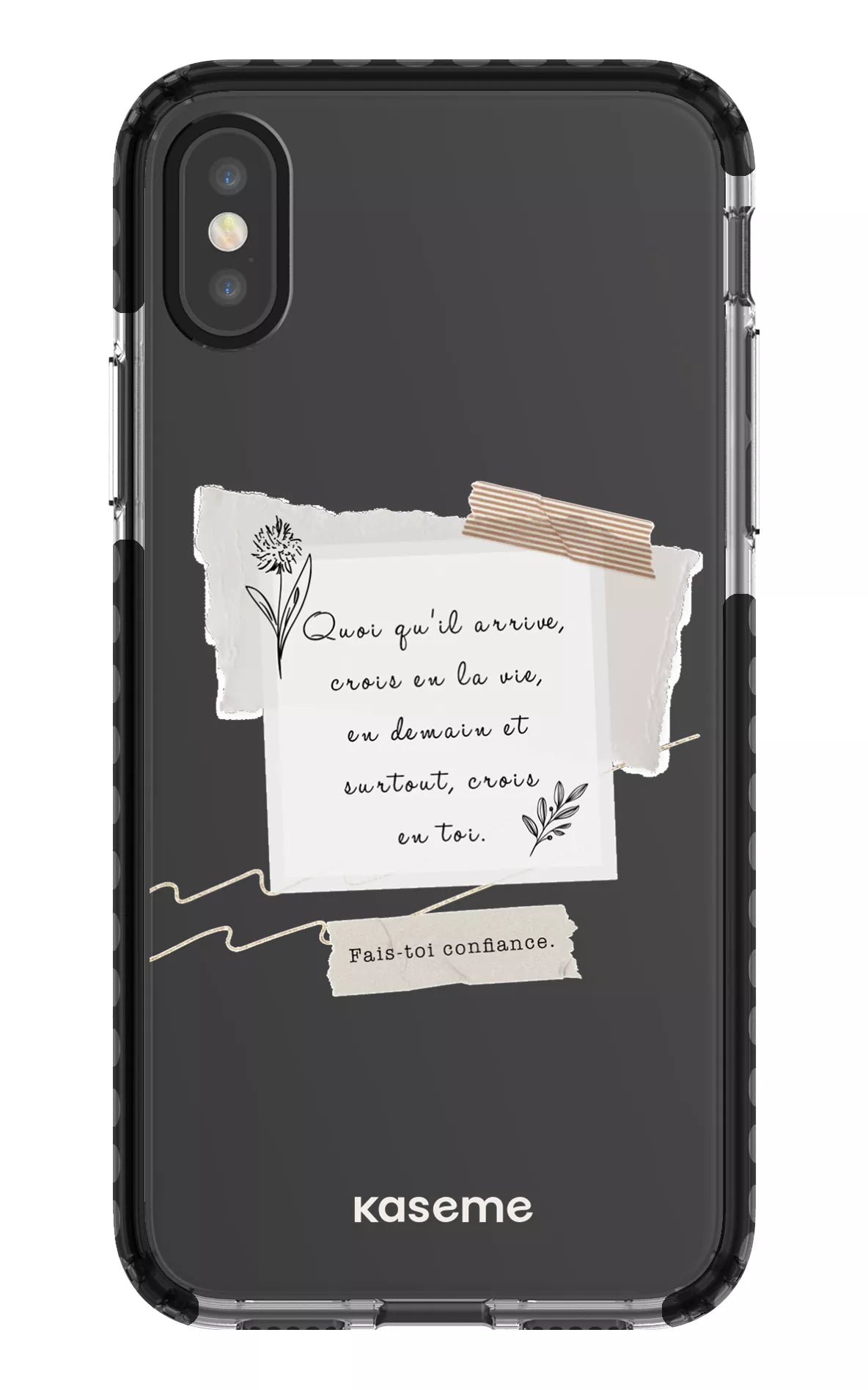 iPhone X/Xs Clear Case - Black Foi Clear Case -