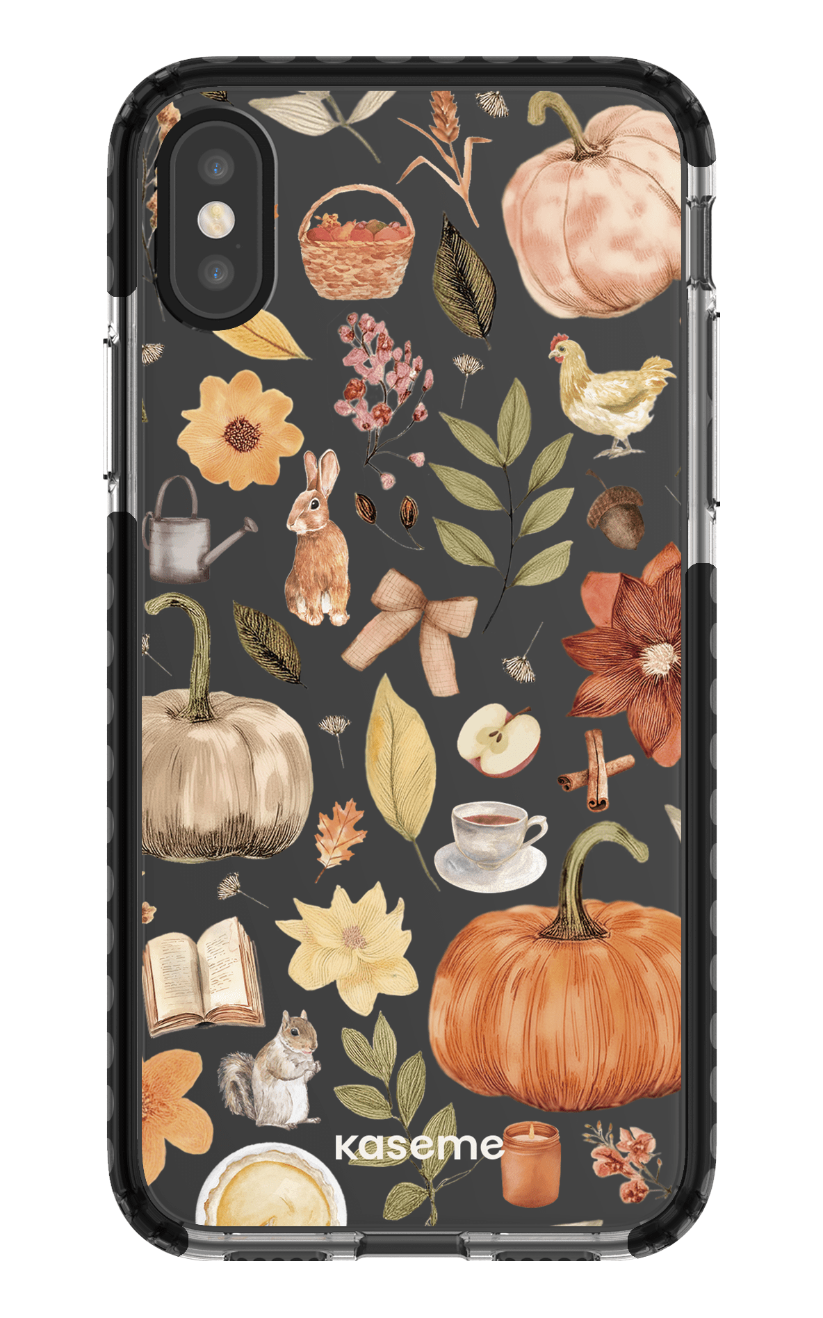 iPhone X/Xs Clear Case - Black Harvest Hues Clear Case -