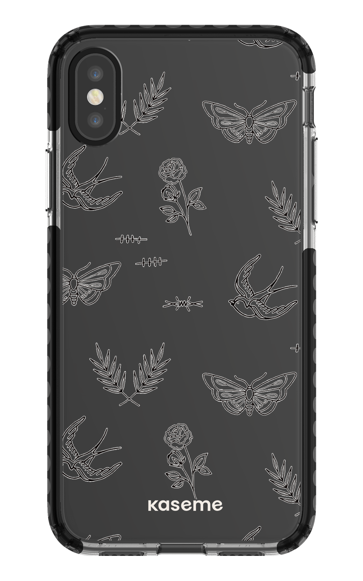 iPhone X/Xs Clear Case - Black Ink Clear Case -