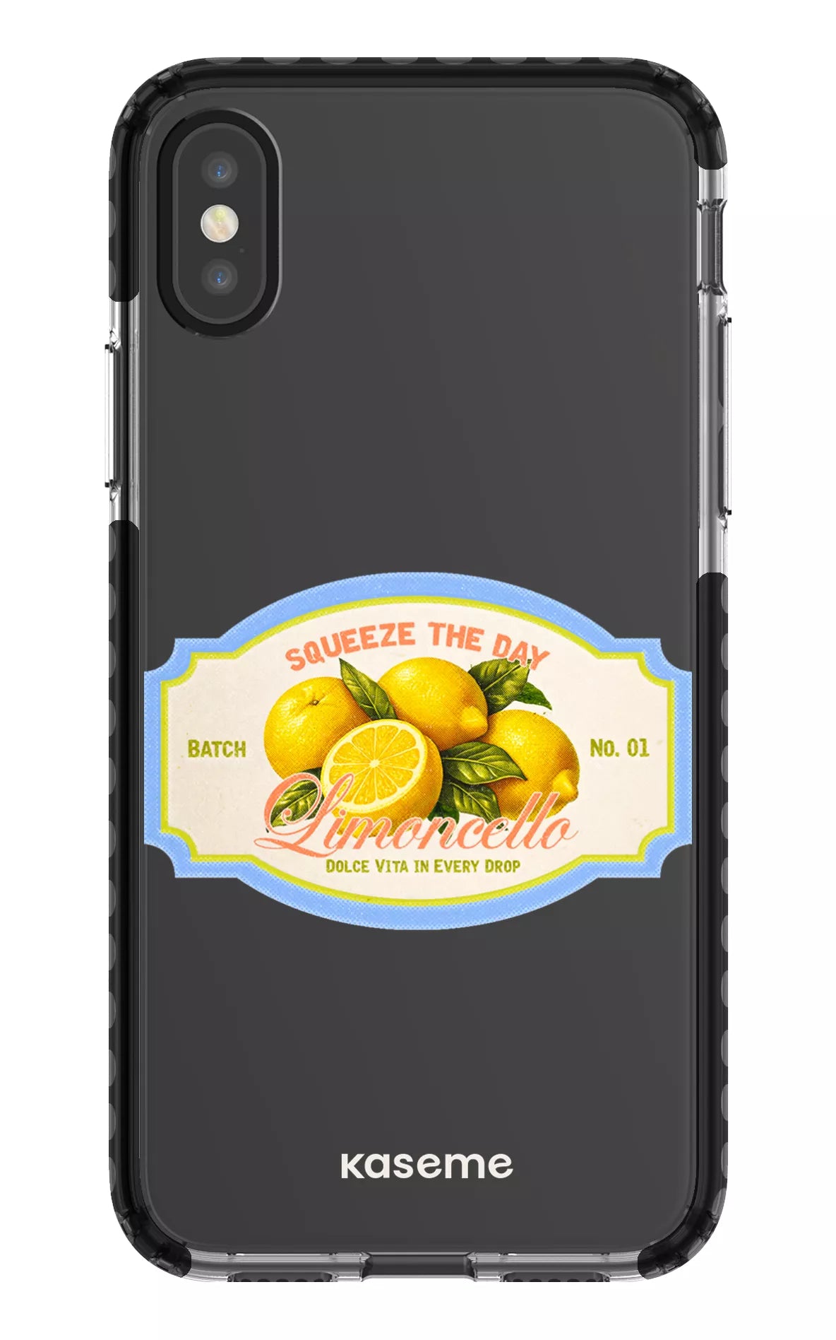 iPhone X/Xs Clear Case - Black Limoncello Clear Case -
