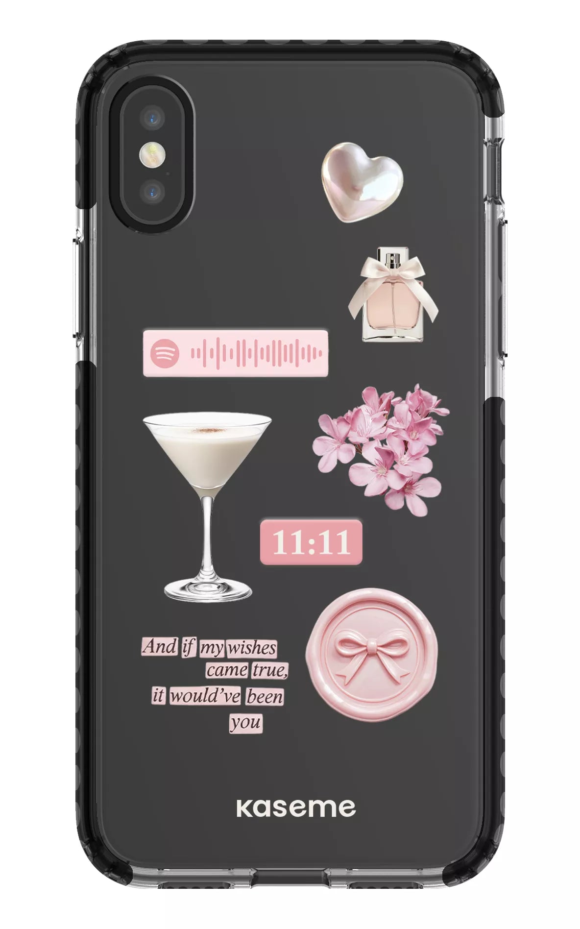 iPhone X/Xs Clear Case - Black Love Letters Clear Case -