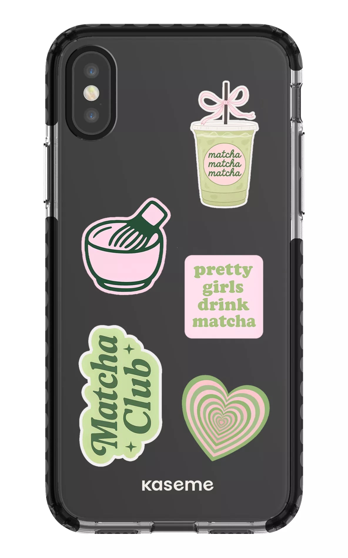 iPhone X/Xs Clear Case - Black Matcha Clear Case -